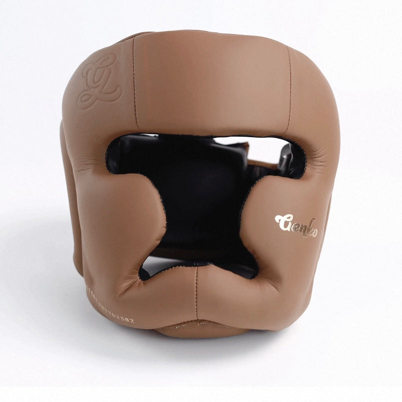Art Strike Full-Vision Tan Boxing Headgear