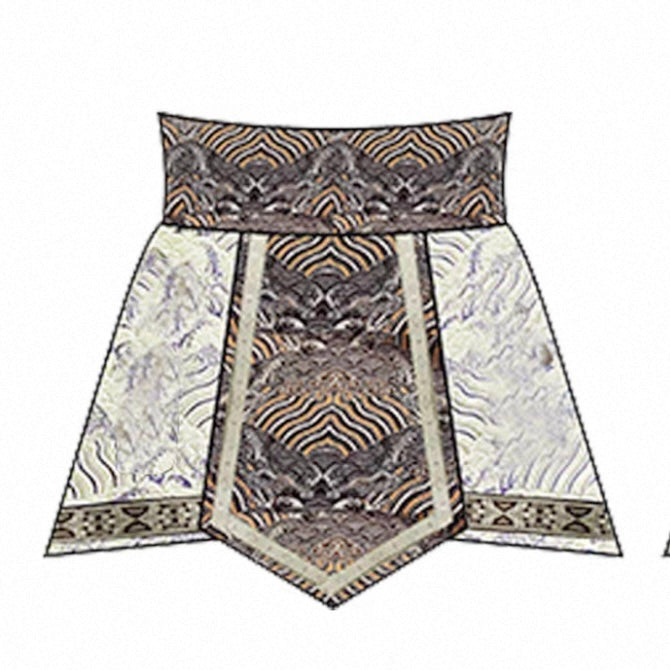 Art Strike Gold Fringe Boxing Shorts