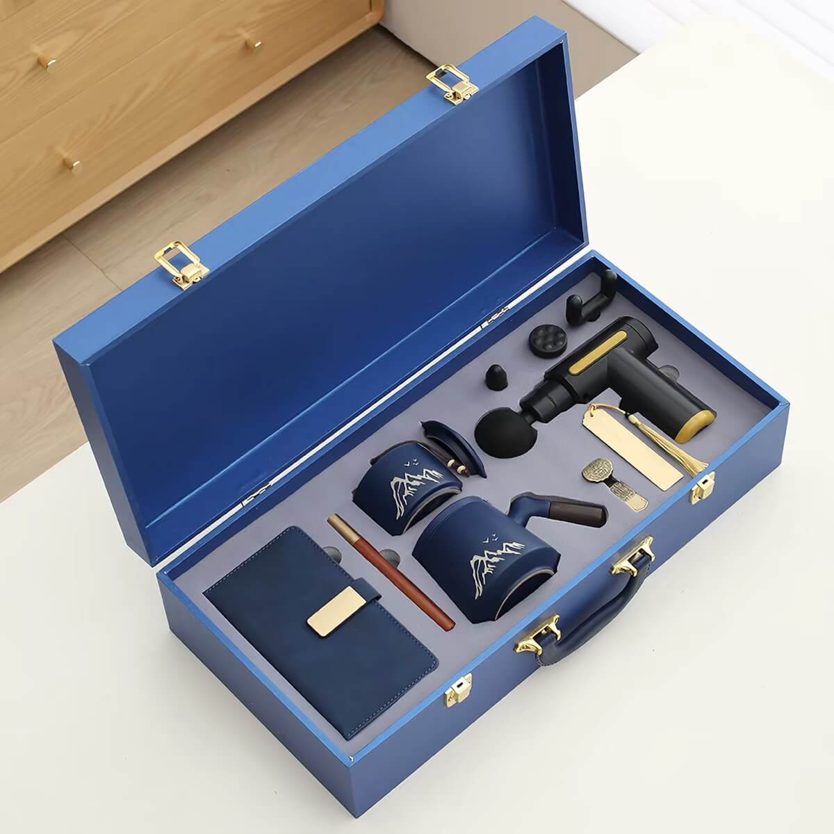 Premium Travel Gift Set with Insulated Tumbler and Massage Gun