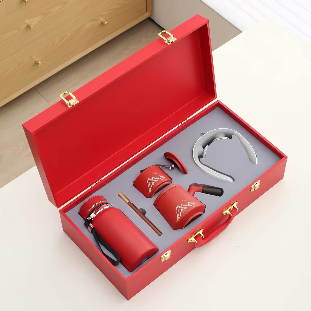 Premium Travel Gift Set with Insulated Tumbler and Massage Gun